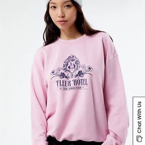 Pacsun PS / LA Fleur Hotel Crew Neck 
Sweatshirt